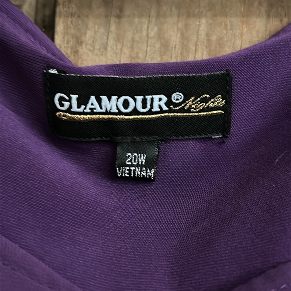 Glamour Women's‎ Sz.20 W Purple Cape dress Formal Cocktail Mother of the Bride - Picture 2 of 5